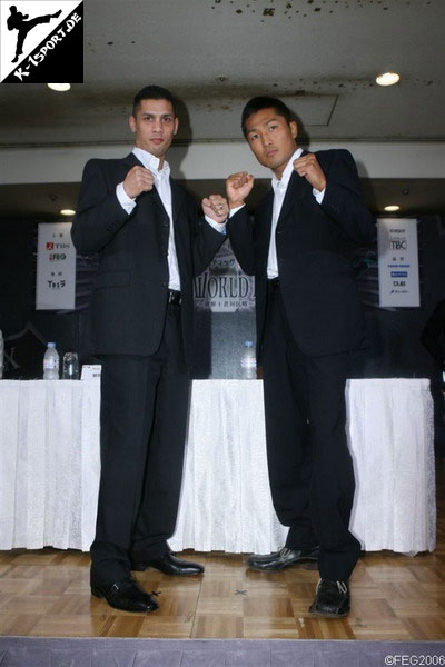 Pressekonferenz (Virgil Kalakoda, Hiroyuki Maeda) (K-1 World Max 2006 Champions' Challenge)