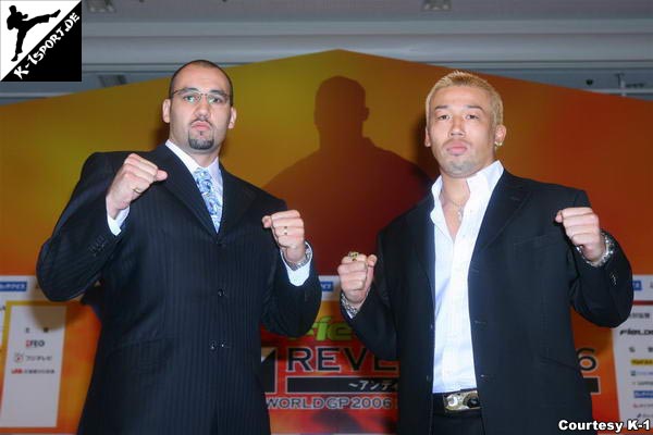 Pressekonferenz (Glaube Feitosa, Musashi) (K-1 World Grand Prix 2006 in Sapporo)