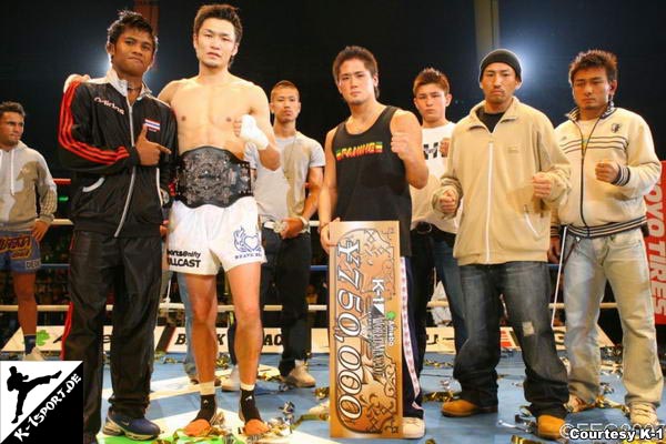 The Fighters Post Event (Murat Direkci, Buakaw Por.Pramuk, Yoshihiro Sato, Yasuhiro Kido, Keiji Ozaki, Hayato, Yasuhito Shirasu, Kazuya Yasuhiro) (K-1 Japan Max 2007)