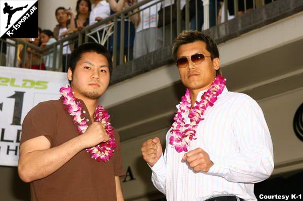 Pressekonferenz (Junichi Sawayashiki, Randy Kim) (K-1 World Grand Prix 2007 in Hawaii)