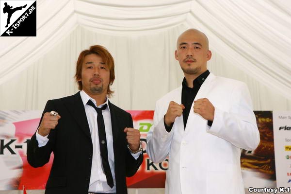 Pressekonferenz (Musashi, Yong-Soo Park) (K-1 World Grand Prix 2007 in Hongkong)