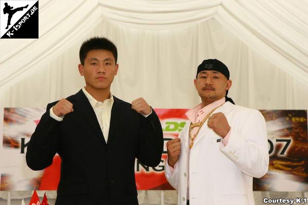 Pressekonferenz (Hong-Jian Shi, Yusuke Fujimoto) (K-1 World Grand Prix 2007 in Hongkong)
