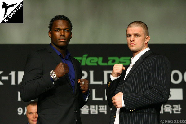 Pressekonferenz (Semmy Schilt, Remy Bonjasky, Paul Slowinski) (K-1 World Grand Prix 2008 Final Elimination)