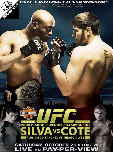 Plakat (Diego Sanchez, Anderson Silva, Patrick Cote, Thiago Alves) (UFC 90: Silva vs. Cote)
