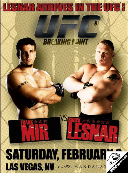 Poster (Frank Mir, Brock Lesnar) (UFC 81: Breaking Point)