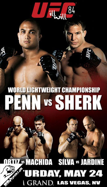Plakat (Tito Ortiz, B. J. Penn, Lyoto Machida, Sean Sherk, Wanderlei Silva, Keith Jardine) (UFC 84: Ill Will)