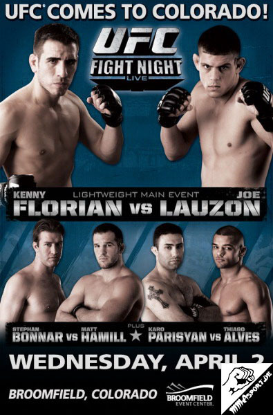 Poster (Kenny Florian, Stephan Bonnar, Matt Hamill, Karo Parisyan, Joe Lauzon, Thiago Alves) (UFC Fight Night 13: Florian vs. Lauzon)