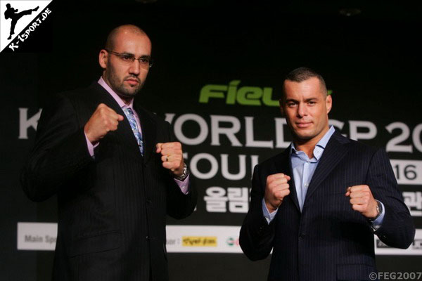 Pressekonferenz (Glaube Feitosa, Chalid 'Die Faust') (K-1 World Grand Prix 2007 Final Elimination)