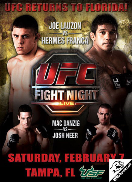 Old Poster (Joe Lauzon, Mac Danzig, Hermes Franca, Josh Neer) (UFC Fight Night 17: Lauzon vs Stephens)