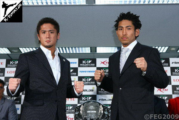 Pressekonferenz (Keiji Ozaki, Yasuhito Shirasu) (K-1 Japan Max 2009)