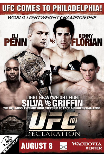 Plakat (Anderson Silva, B. J. Penn, Kenny Florian, Forrest Griffin) (UFC 101: Declaration)