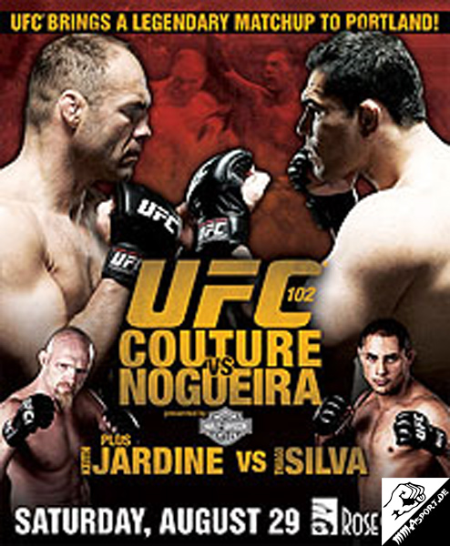 Plakat (Randy Couture, Keith Jardine, Antonio Rodrigo Nogueira, Thiago Silva) (UFC 102: Couture vs. Nogueira)