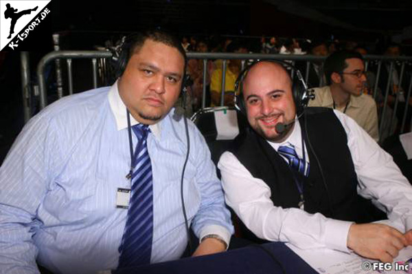 Akebono and Commentator Michael 'The Voice' Schiavello (Akebono) (K-1 PREMIUM 2007 Dynamite!!)