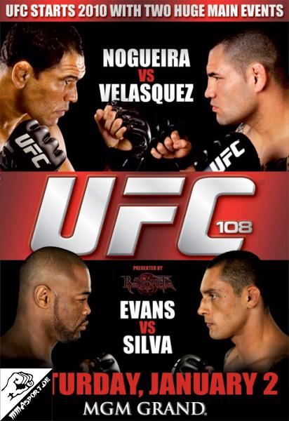 Plakat (Antonio Rodrigo Nogueira, Rashad Evans, Thiago Silva, Cain Velasquez) (UFC 108: Evans vs. Silva)