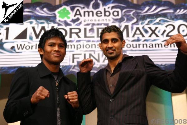 Pressekonferenz (Buakaw Por.Pramuk, Black Mamba) (K-1 World Max 2008 Final)