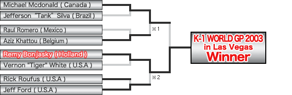 Tournament Overview - K-1 World Grand Prix 2003 in Las Vegas II